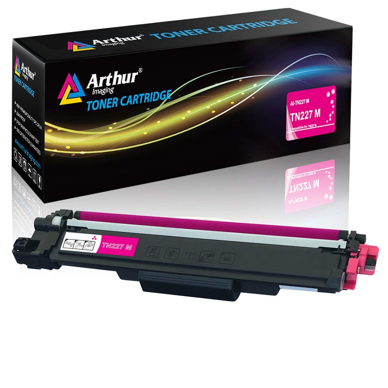 Arthur Imaging with CHIP Compatible Toner Cartridge Replacement for Brother Tn227 (Magenta, 1 Pack) (TN227M) - Image 1